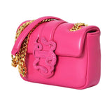 Just Cavalli Women's Snake-Buckle Leather Shoulder Bag