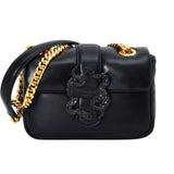 Just Cavalli Women's Snake-Buckle Leather Shoulder Bag