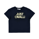 Just Cavalli Kids Boy's Logo Print Black TShirt