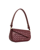 JW PEI Women's Addisyn Weave Texture  Burgundy Handbag