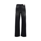 Jijil Women's Rhinestone-Embellished Wide-Leg Black Jeans