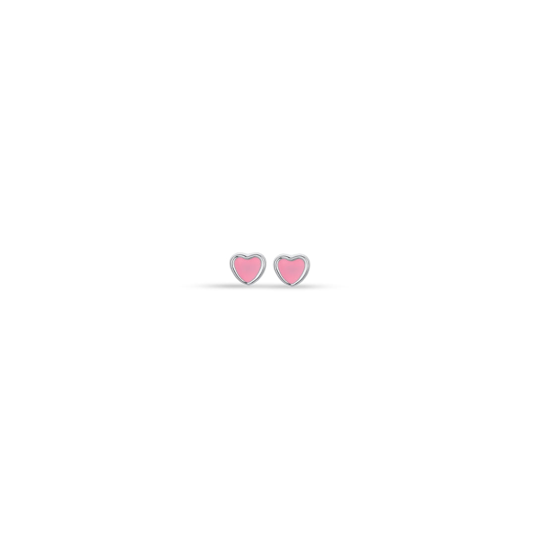 Luca Barra Girl's Steel Earrings with Pink Heart | Kids and Teens | Kids and Teens Girl Accessories | Kids and Teens Girl Earrings | Kids Girls (3 YRS -16 YRS)