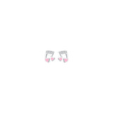 Luca Barra Girl's Steel Earrings with Musical Note