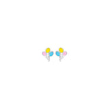 Luca Barra Girl's Steel Earrings with Balloons