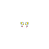 Luca Barra Girl's Steel Earrings with Hot Air Balloon