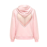 Jijil Women's Light Pink Sweatshirt With Hoodie