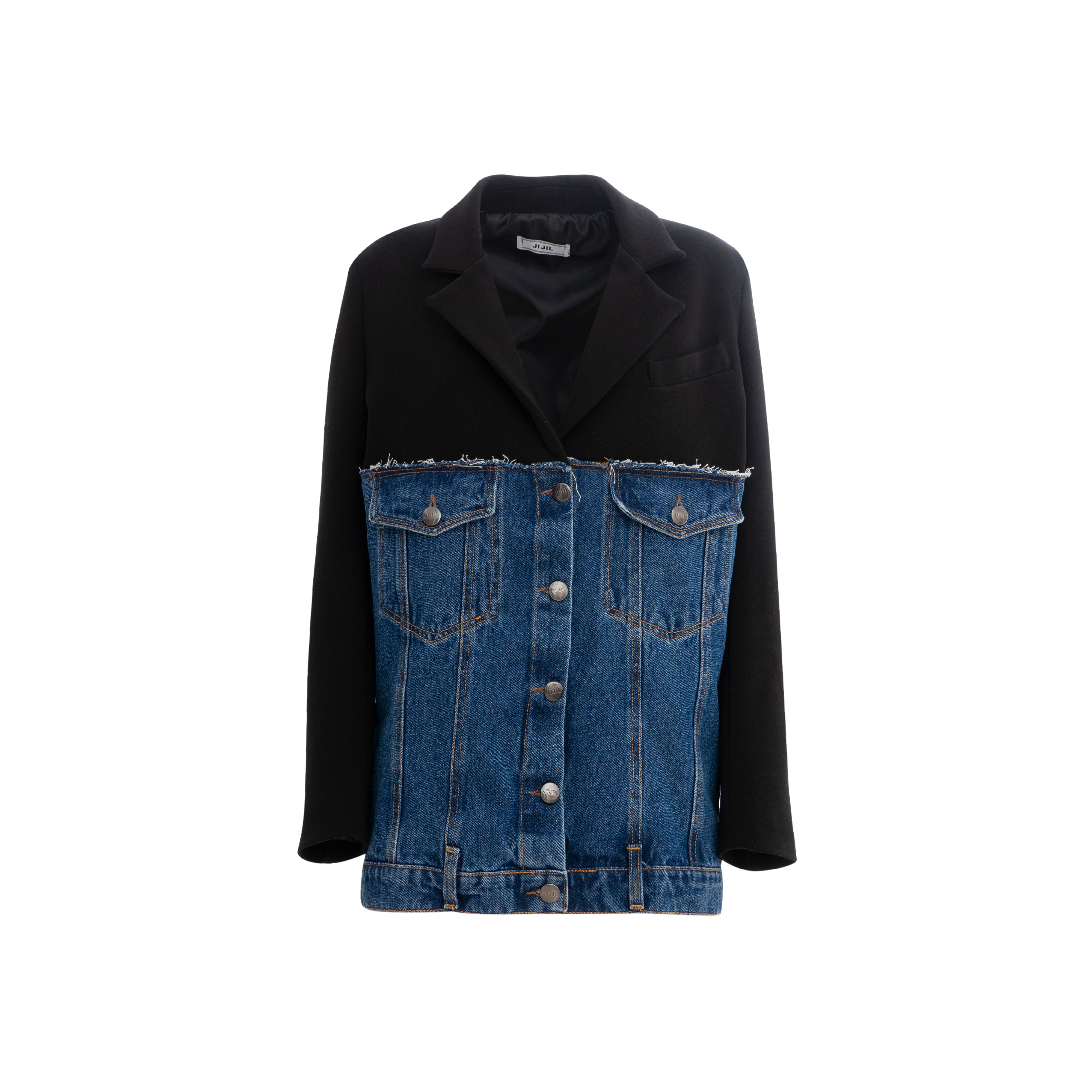 Jijil Women's Black & Denim Jacket | Clothing | GCC | Women | Women All Clothing | Women All Clothing Coats & Jackets | Women All Clothing Tailoring Coats & Jackets | Womens | Womens Fashion Jijil Women's Black & Denim Jacket | Clothing | GCC | Women | Women All Clothing | Women All Clothing Coats & Jackets | Women All Clothing Tailoring Coats & Jackets | Womens | Womens Fashion