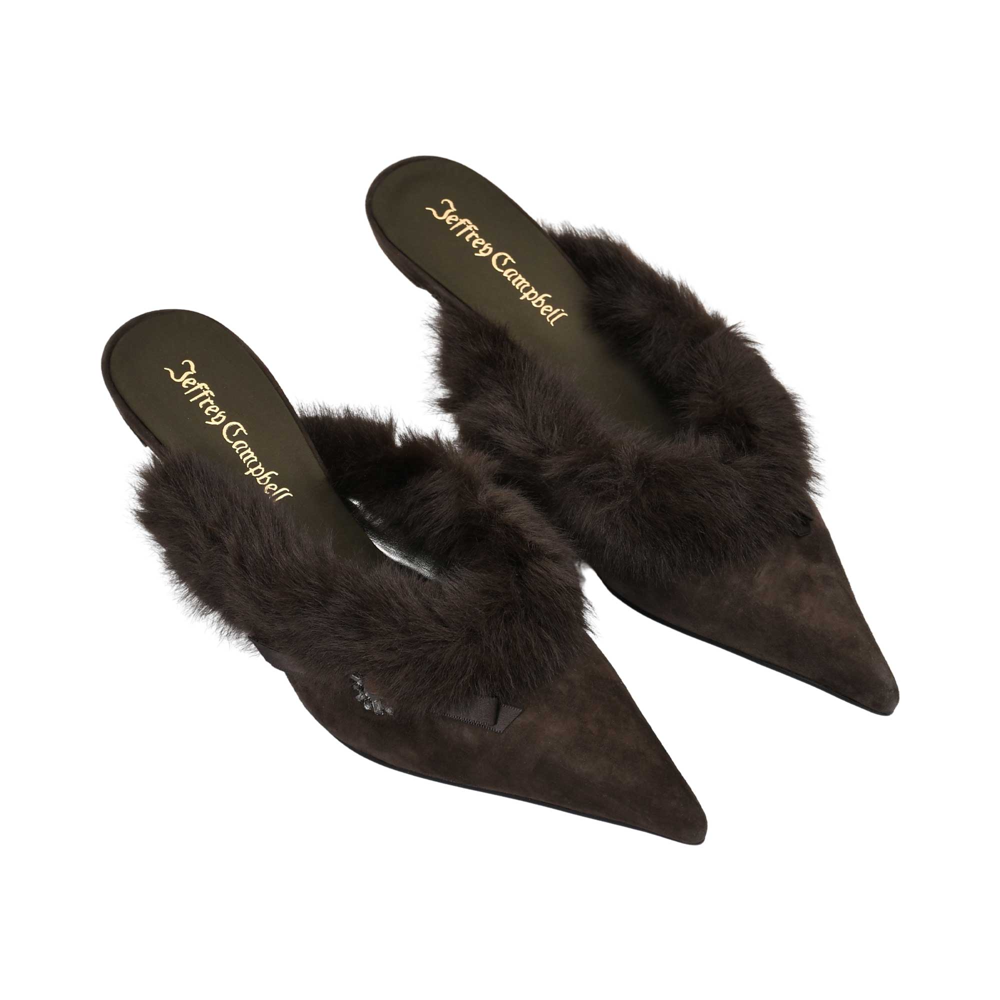 Jeffrey Campbell Women’s Rococo Brown Olive Combo Heel Shoe – Buy Now Online