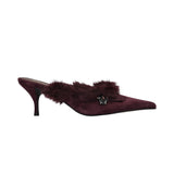 Jeffrey Campbell Women's Rococo Wine Brown Combo Heel Shoe