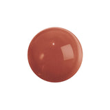 A round, glossy swatch of shimmery almond-brown lip gloss.