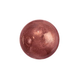 A round swatch of shimmery, glossy reddish-brown lip gloss.