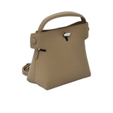 Karisma Bamboo-Lock Grained Satchel, a piece that balances classic structure with organic-inspired hardware.