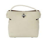 Karisma Bamboo-Lock Grained Satchel, a piece that balances classic structure with organic-inspired hardware.