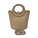 Karisma Sculptural Grained Satchel, where avant-garde geometry meets classic luxury.