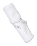 Kissy Kissy Kids New Born Boy's White Blanket