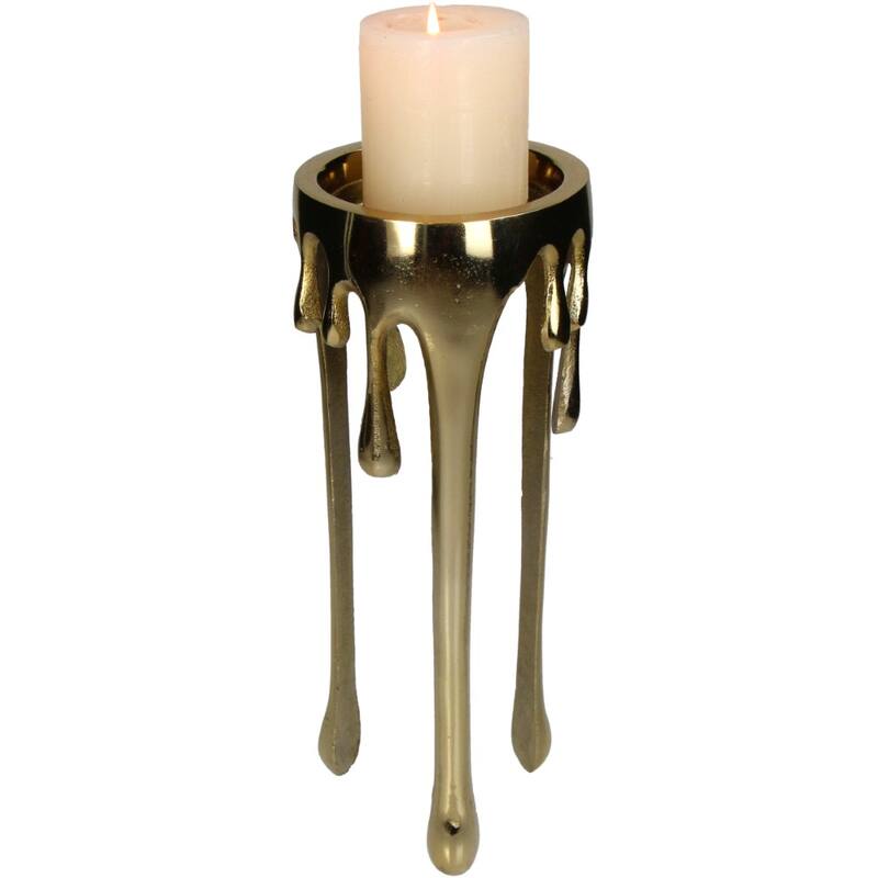 Kersten Candle Holder Drip Aluminium Gold | Candle Holder | Candleholder | Home and Furniture Home Kersten Candle Holder Drip Aluminium Gold | Candle Holder | Candleholder | Home and Furniture Home