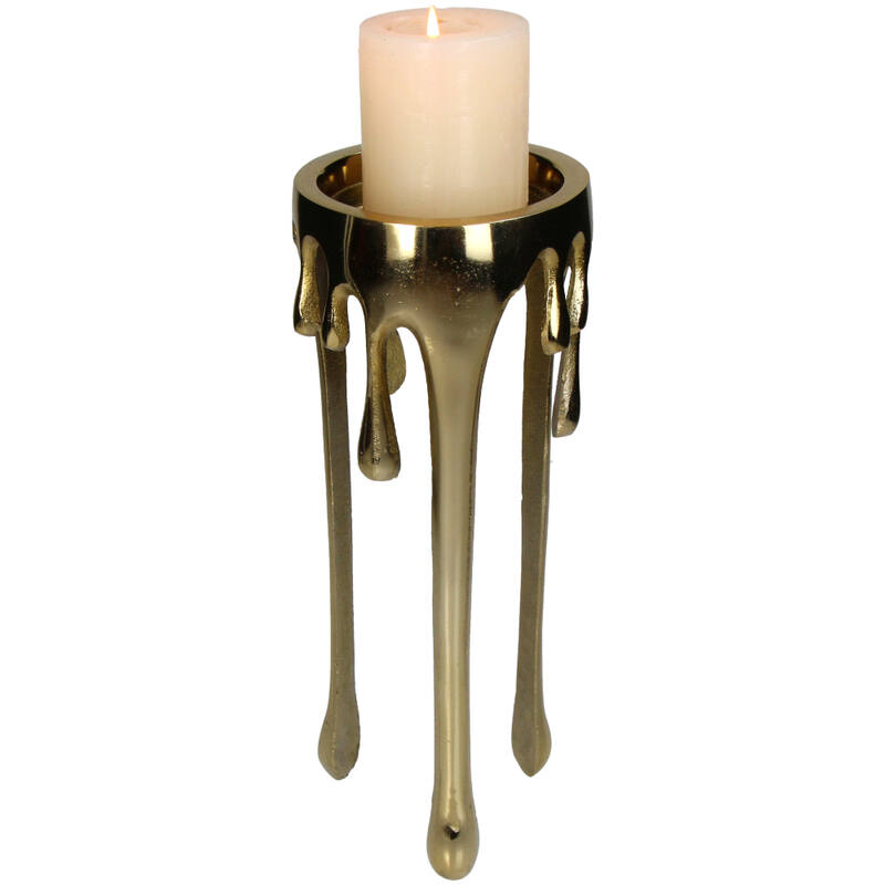Kersten Candle Holder Drip Aluminium Gold | Candle Holder | Candleholder | Home and Furniture Home Kersten Candle Holder Drip Aluminium Gold | Candle Holder | Candleholder | Home and Furniture Home