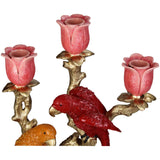 Kersten Candlestick Bird Polyresin Multi