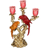 Kersten Candlestick Bird Polyresin Multi