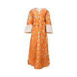 Kaftish Women's Orange Kaftan, Free Size