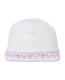 Kissy Kissy Kids New Born Girl's White & Pink Set of Sleepsuit & Bib & Hat