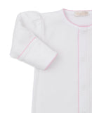 Kissy Kissy Kids New Born Girl's White & Pink Sleepsuit Set