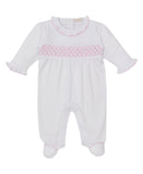 Kissy Kissy Kids New Born Girl's White & Pink Sleepsuit Set