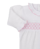 Kissy Kissy Kids New Born Girl's White & Pink Sleepsuit Set