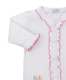Kissy Kissy Kids New Born Girl's White & Pink Sleepsuit Set