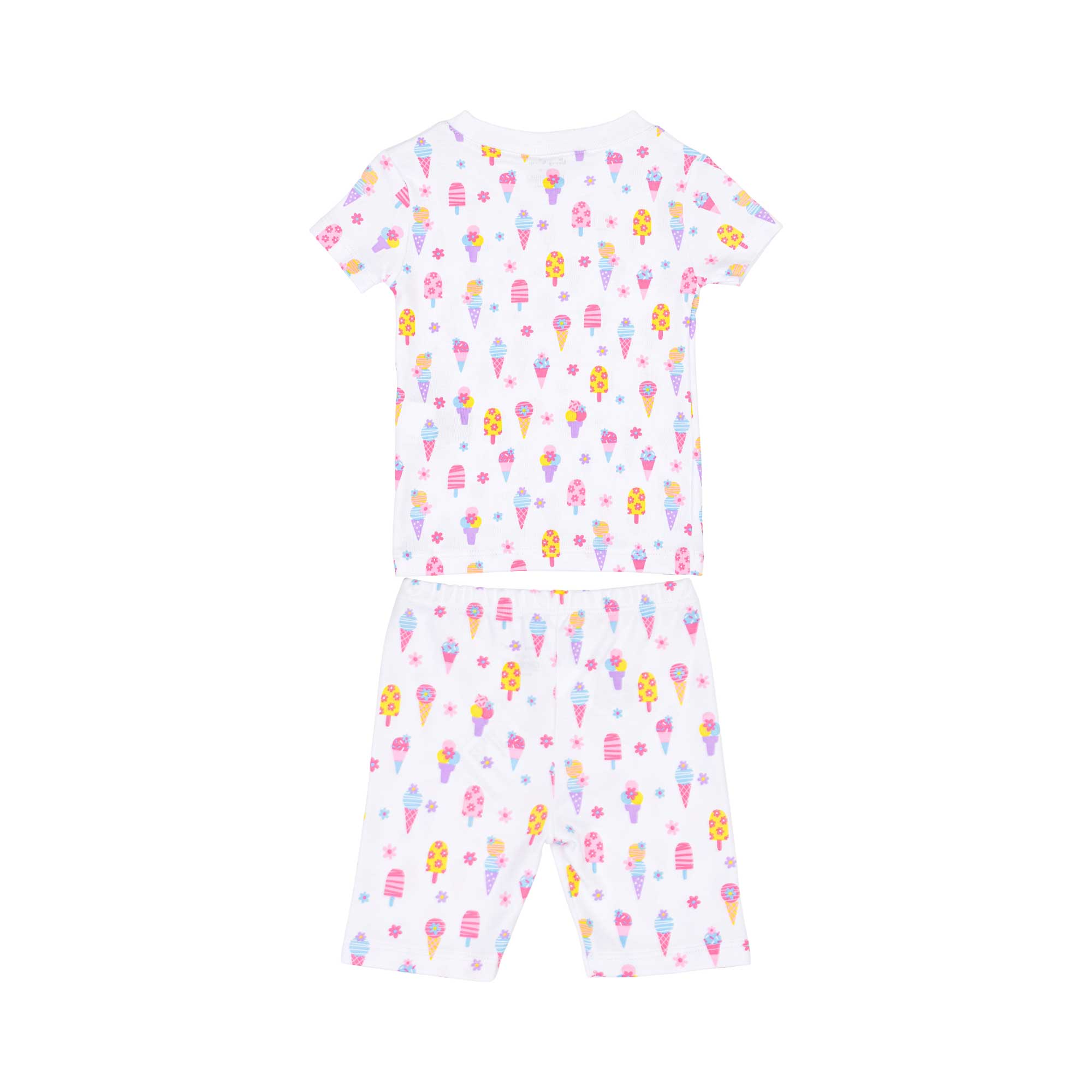 Kissy Kissy Baby Girl's Pyjama Set with Playful Ice Cream and Floral Print