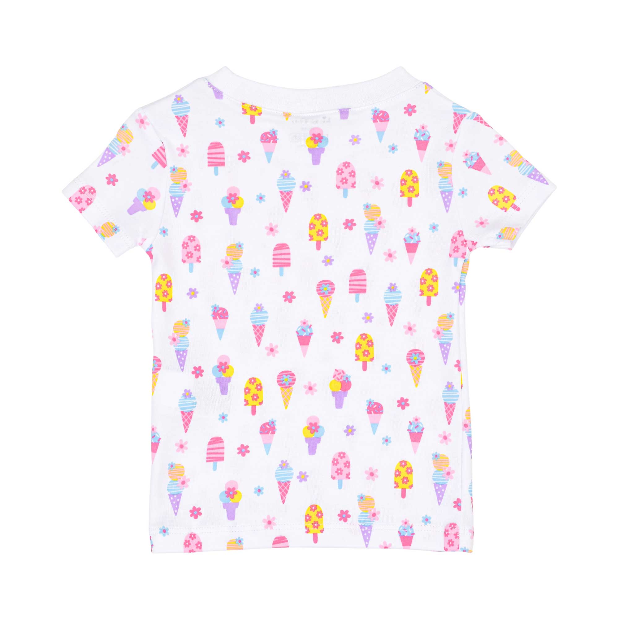 Kissy Kissy Baby Girl's Pyjama Set with Playful Ice Cream and Floral Print