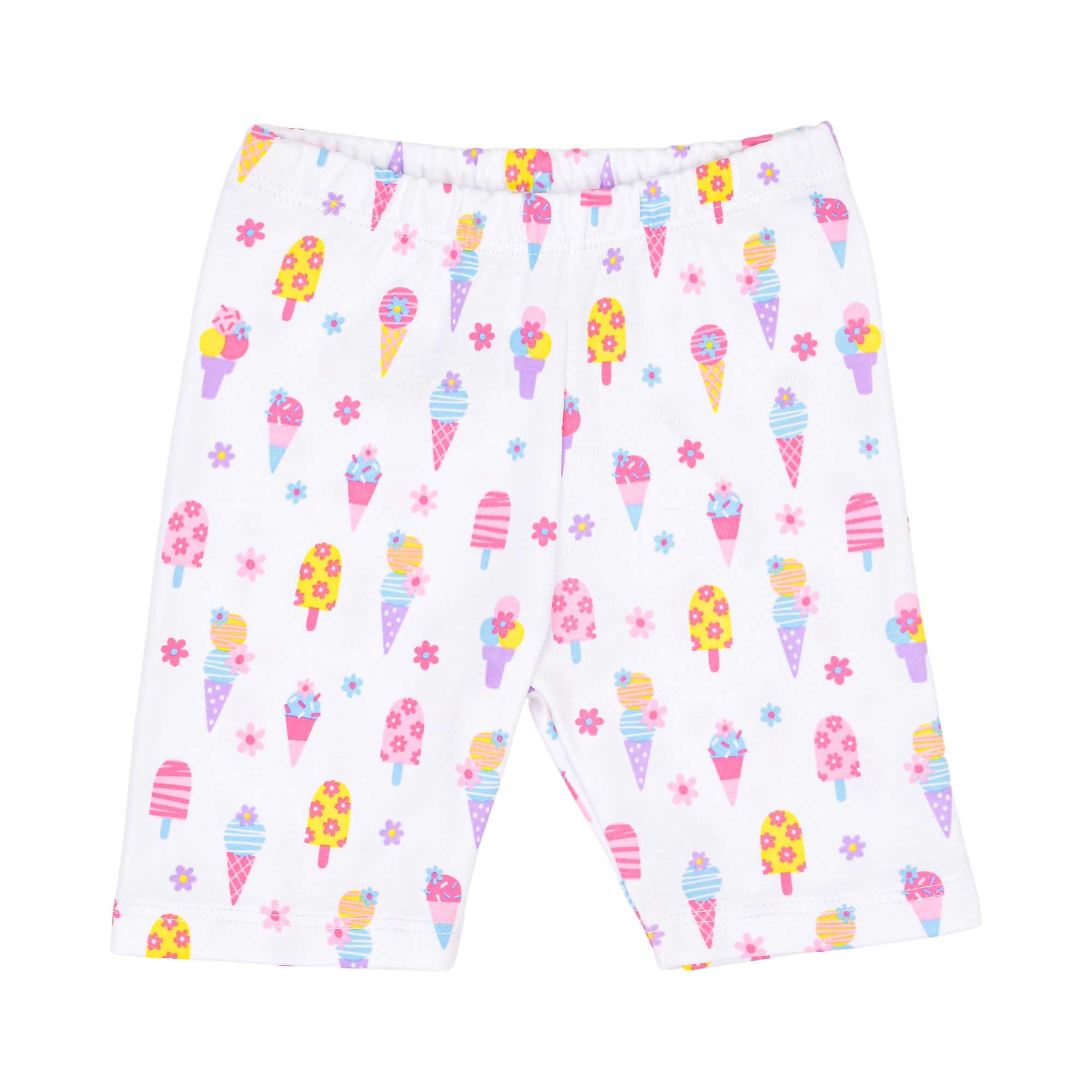 Kissy Kissy Baby Girl's Pyjama Set with Playful Ice Cream and Floral Print