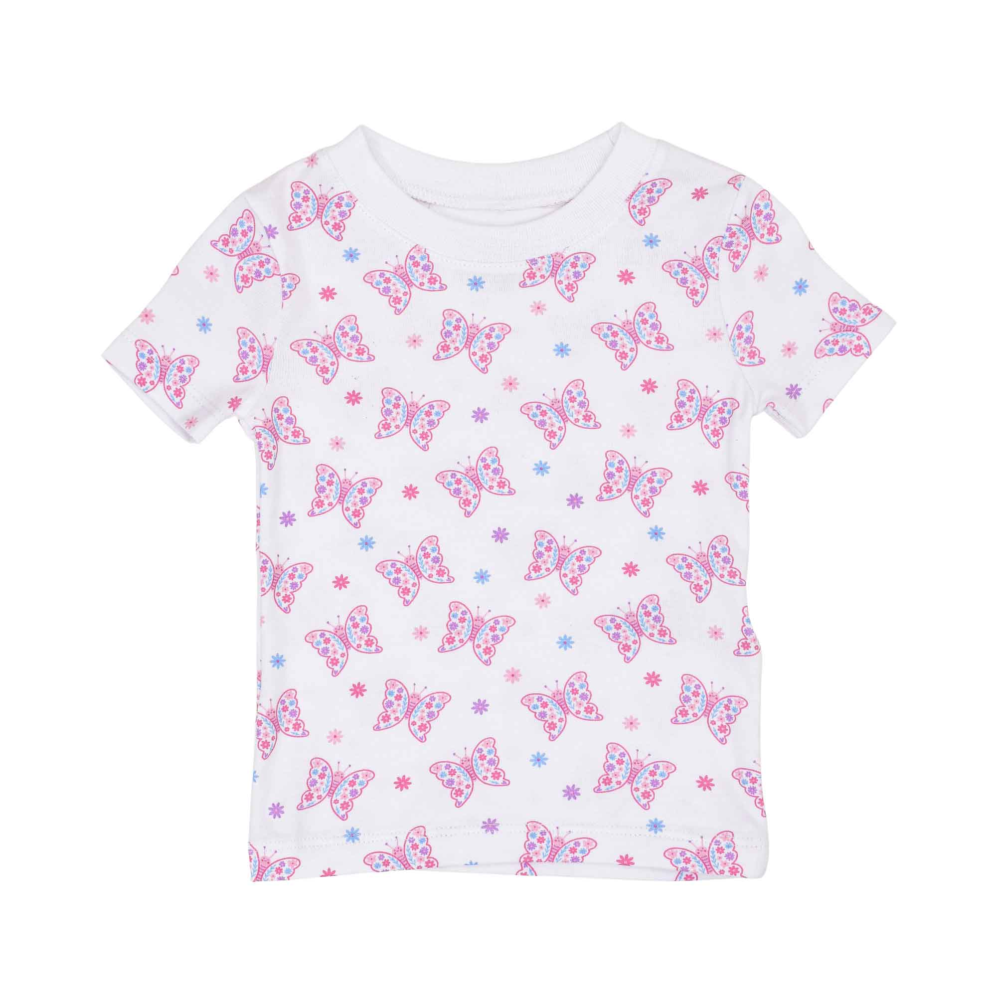 Kissy Kissy Baby Girl's Pyjama Set with Pink Butterfly Pattern
