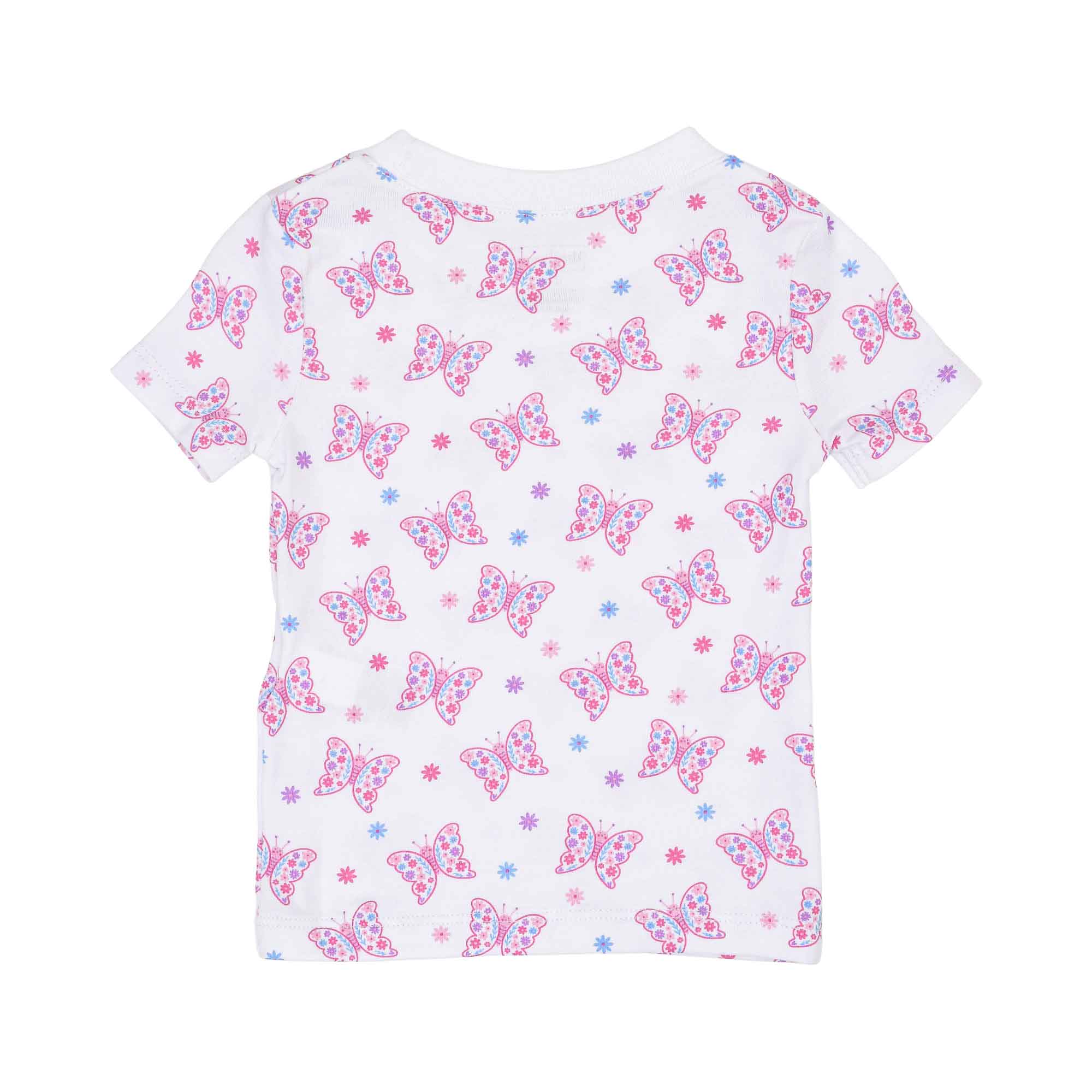 Kissy Kissy Baby Girl's Pyjama Set with Pink Butterfly Pattern