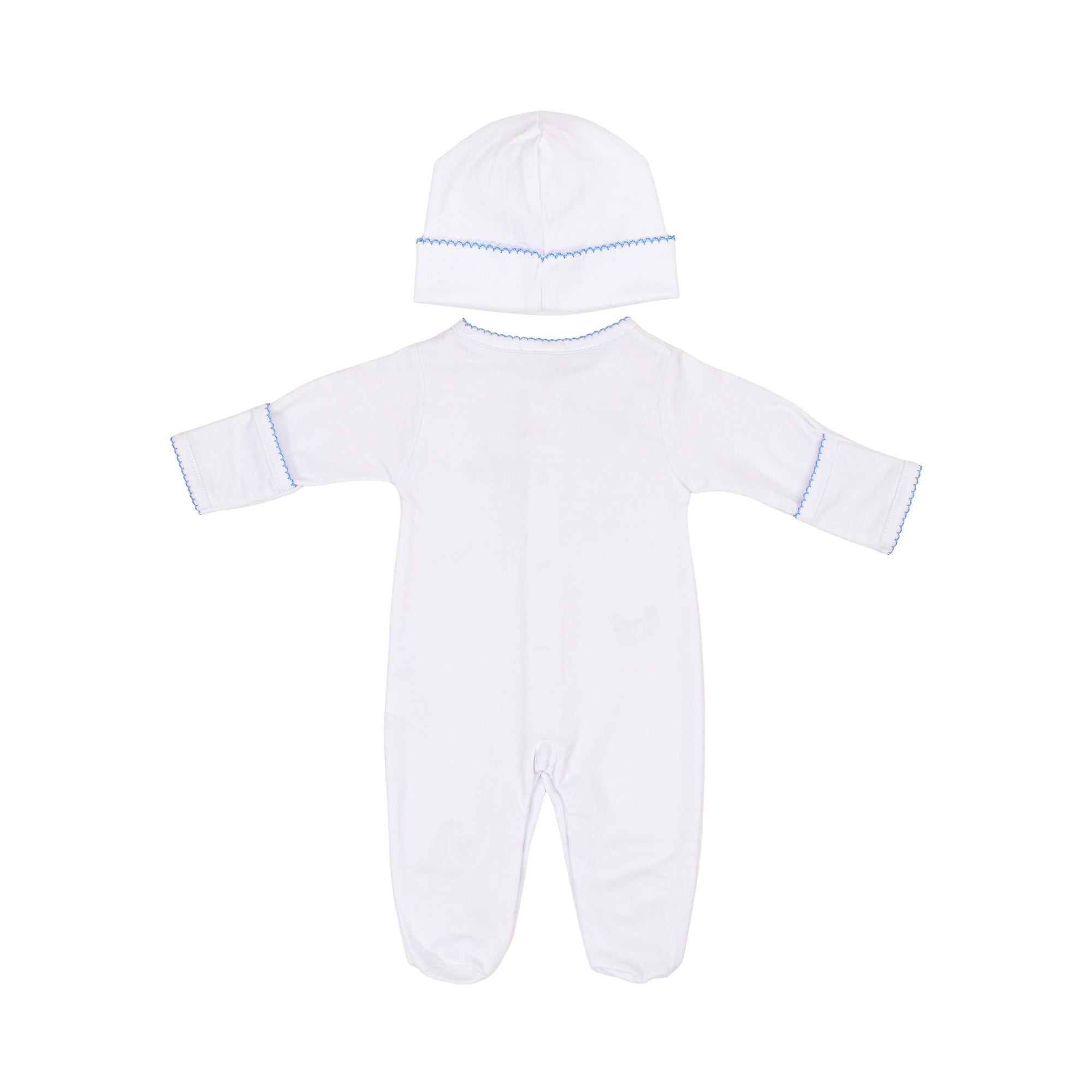 Kissy Kissy New Born Boy's Whale Embroidered Sleepsuit and Hat Set