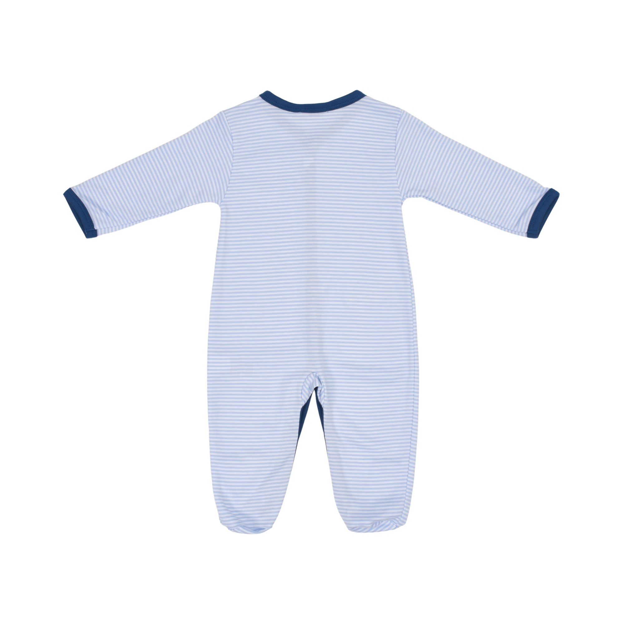 Kissy Kissy New Born Boy's Striped Knit Sleepsuit with Embroidered Cars