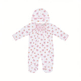 Kissy Kissy New Born Girl's Sleepsuit with Bow and Floral Pattern