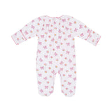 Kissy Kissy New Born Girl's Sleepsuit with Bow and Floral Pattern