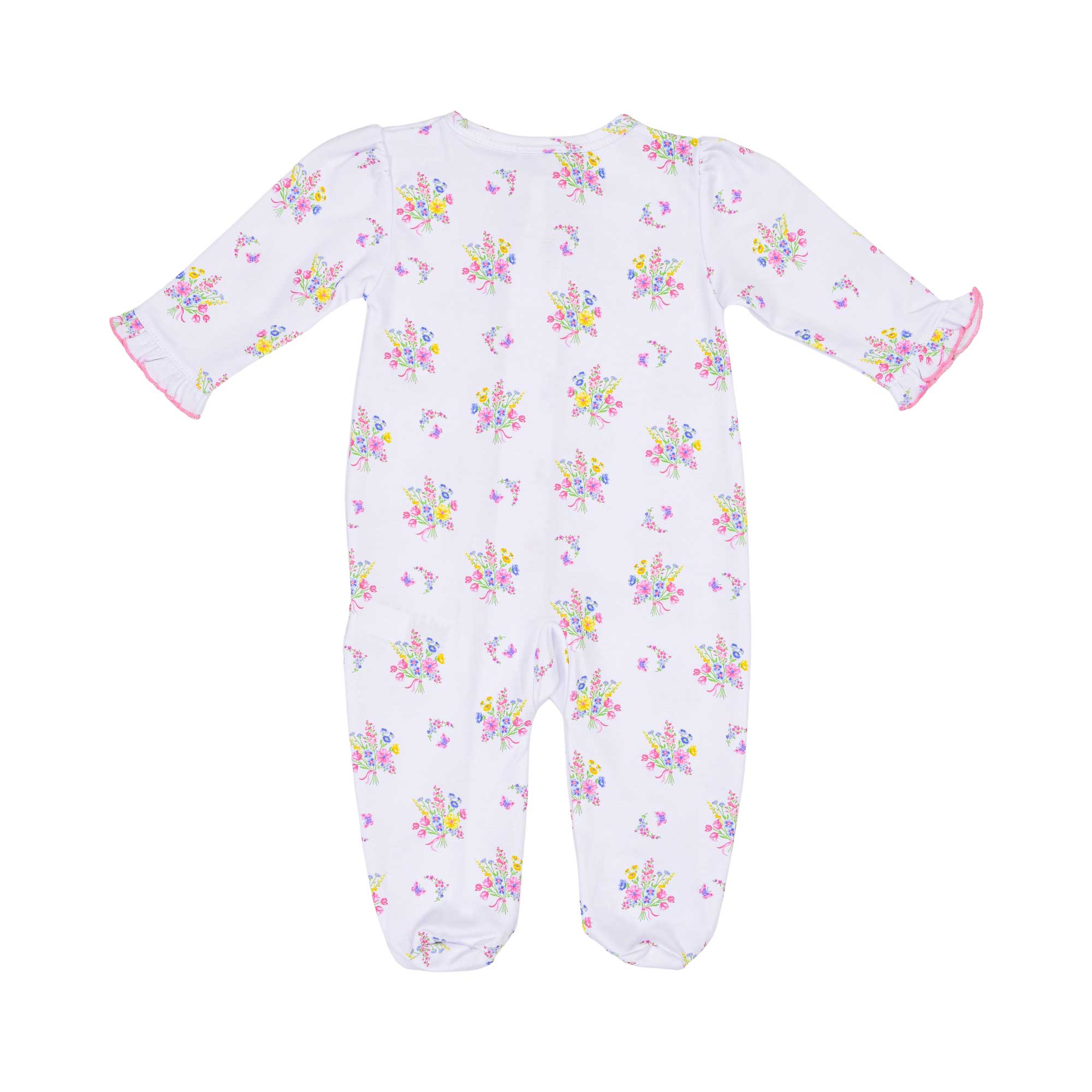 Kissy Kissy New Born Girl's Floral Print Sleepsuit Set with Hat & Bib
