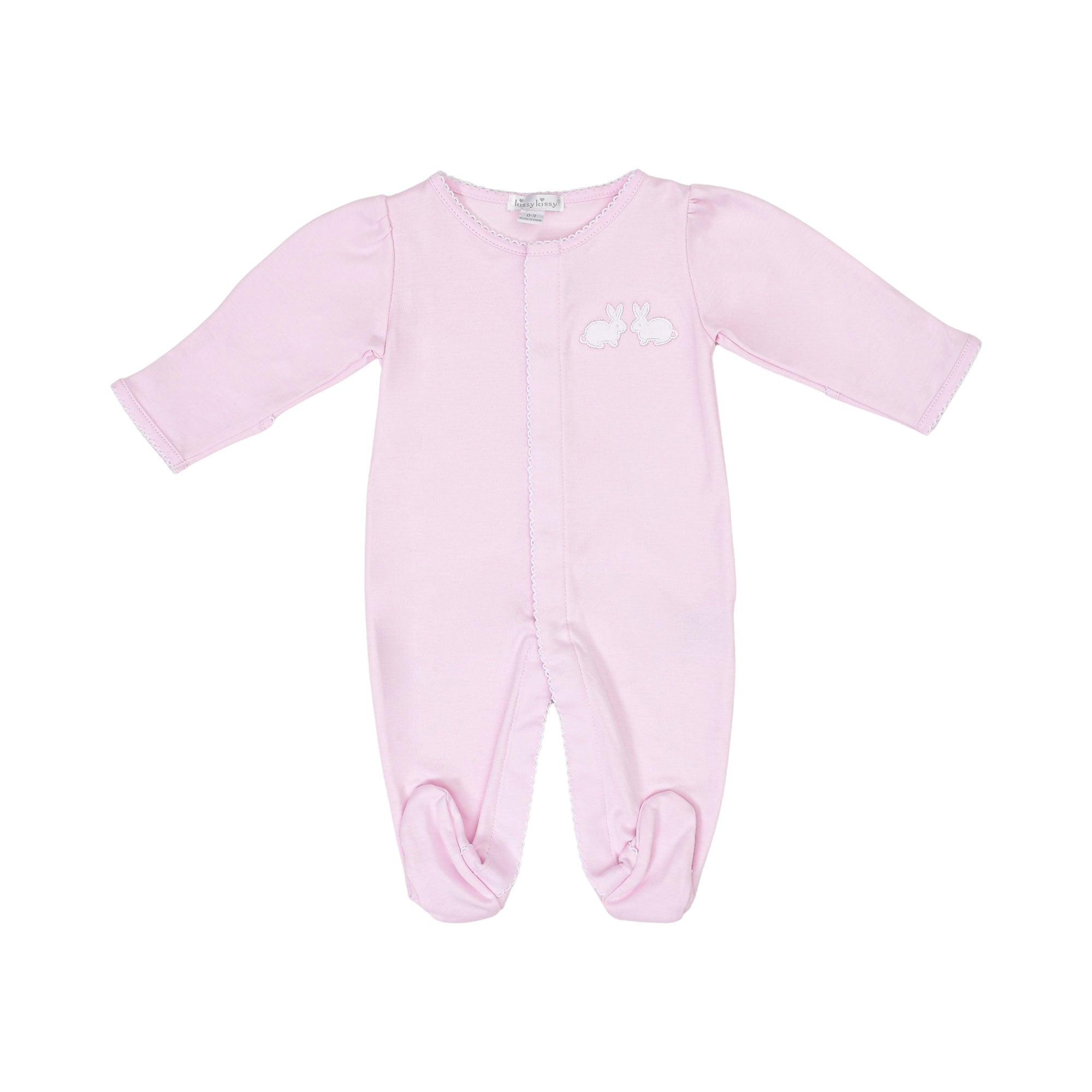 Kissy Kissy New Born Girl's Pink Sleepsuit Set with Hat & Bib