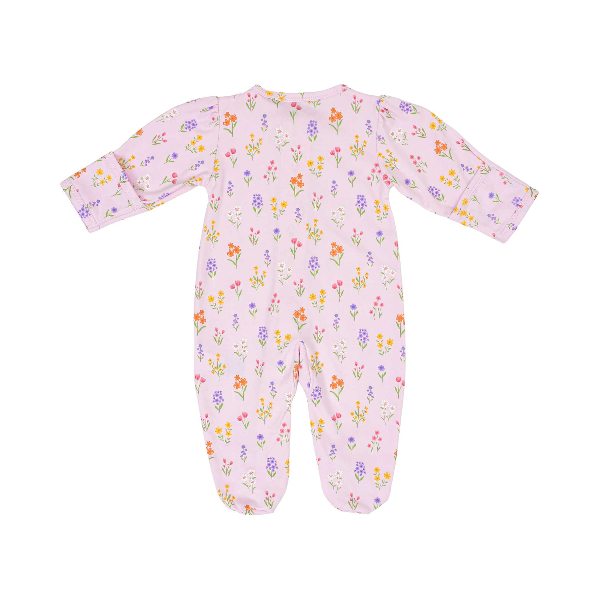 Kissy Kissy New Born Girl's Floral Print Pink Sleepsuit Set with Hat & Bib