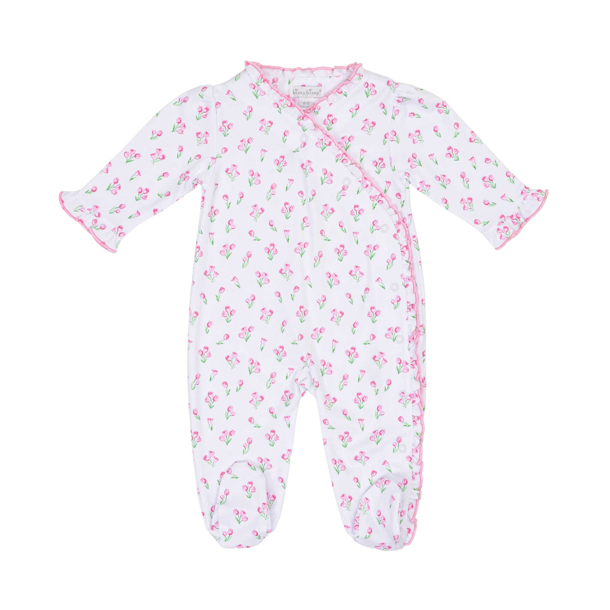 Kissy Kissy New Born Girl's Wrap-Over Sleepsuit with Floral Headband