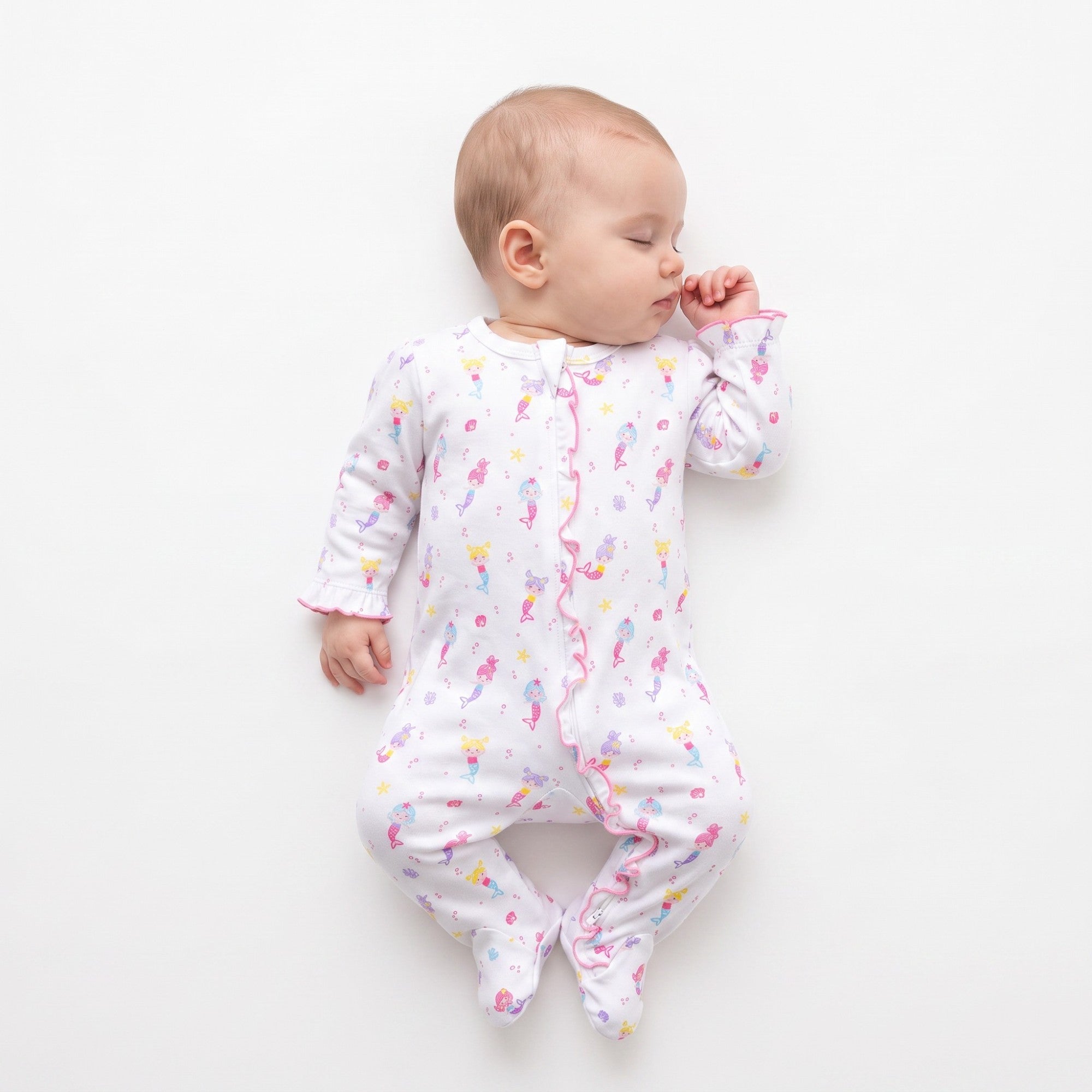 Kissy Kissy New Born Girl's Mermaid Print Sleepsuit
