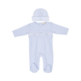 Kissy Kissy Newborn Boy's Light Blue Sleepsuit Set with Hat