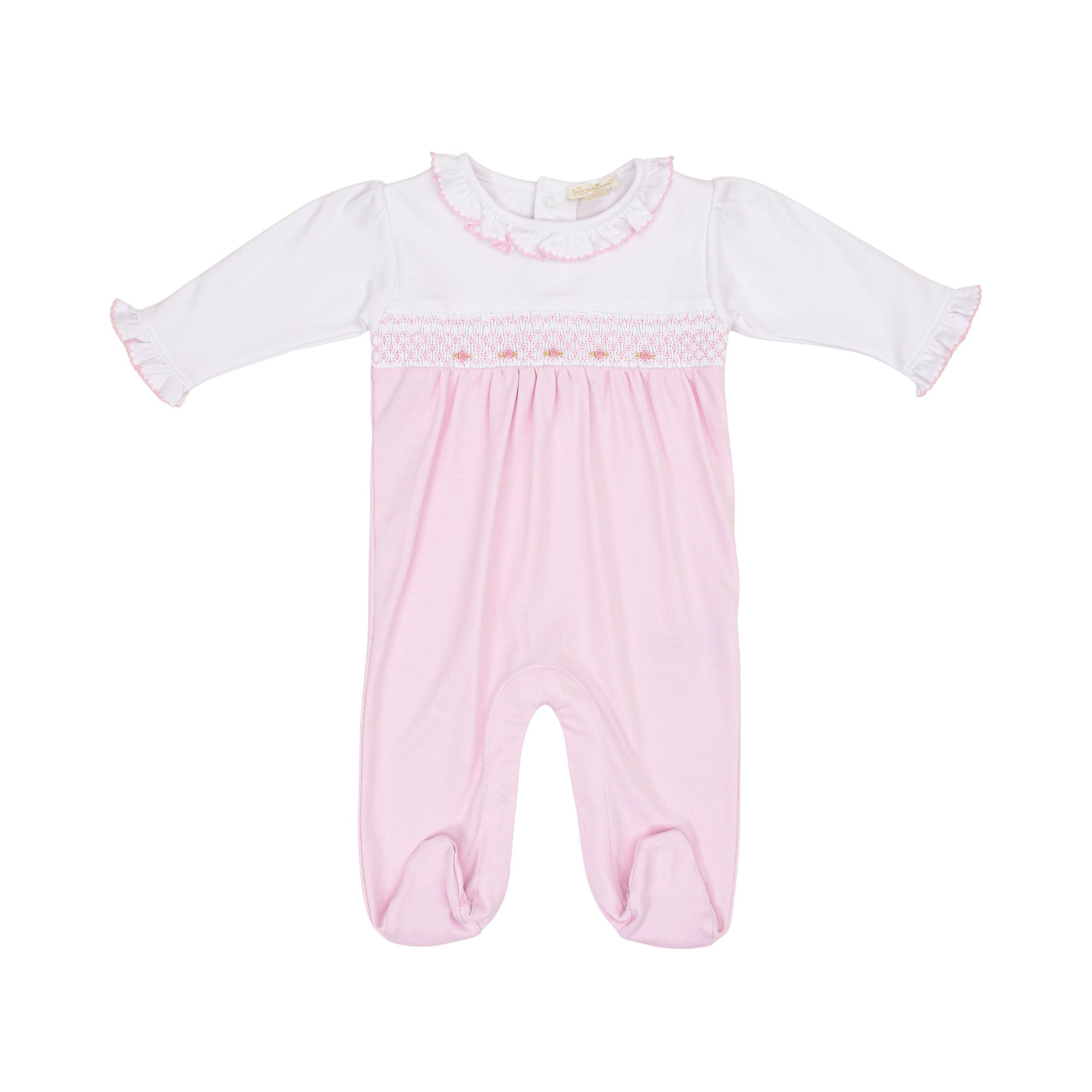 Kissy Kissy New Born Girl's Bodice Ruffle Sleepsuit with Hat