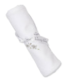 Kissy Kissy Kids New Born Boy's White Blanket