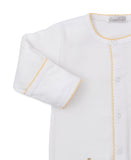 Kissy Kissy Kids New Born Girl's White & Yellow Sleepsuit