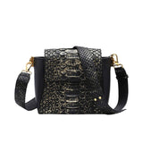 Kyra Women's Karina Large  Black Rain Gold Shoulder Bag