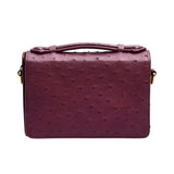Kyra Women's Valerie Ostrich Burgundy Hand Bag