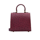 Kyra Women's Rubby Ostrich Burgundy Hand Bag